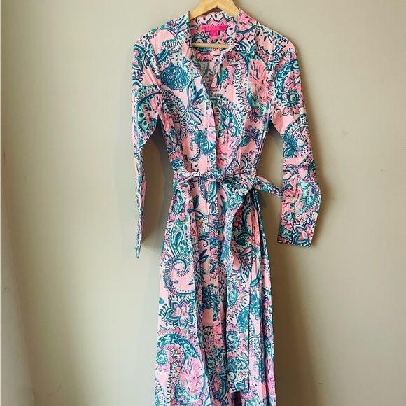 Lilly Pulitzer Dresses & Skirts - Lilly Pulitzer Mira Shirtdress Long-Sleeve RARE
